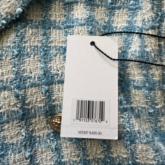 Jason Wu- NWT Blue and White Tweed Cropped Blazer and Mini Skort Matching Set - Picture 8 of 8